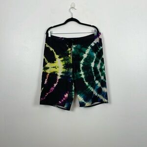 Hang Ten Board Shorts Cargo Mulicolor Mens 34 1 Pocket Black Green Casual Pant